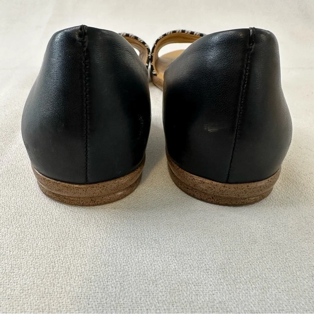 J. Crew Factory Morgan Woven D’Orsay Flats Black 6.5